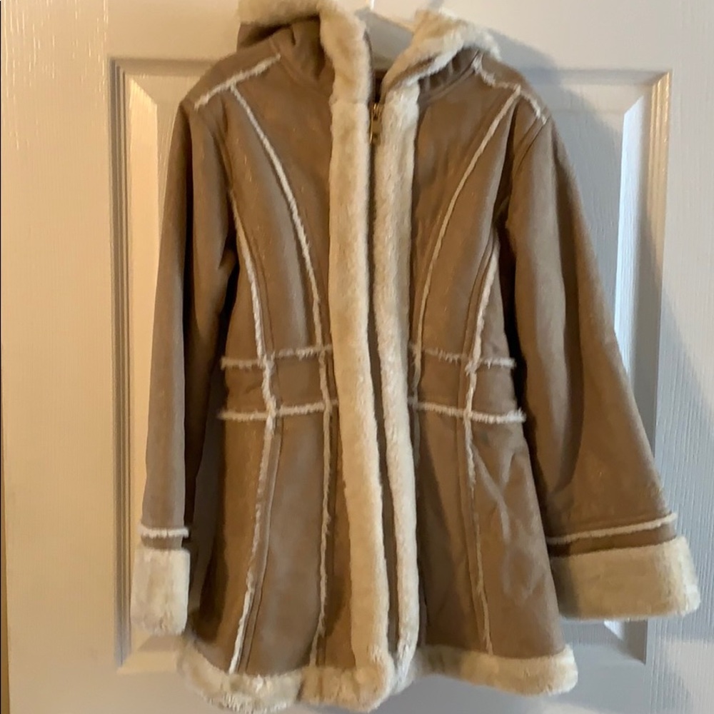 jacket faux fur backing shell 100% polyester